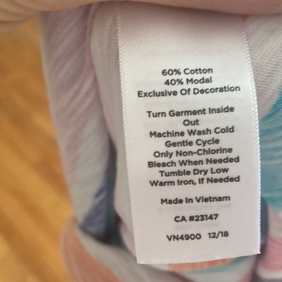 Talbots Striped Tank Top with Gathered Sides - Picture 6 of 6